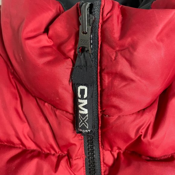 Club Monaco Youth Vest CMX Sport Reversible Zip Puffer Down Red Sz XL - Picture 6 of 11